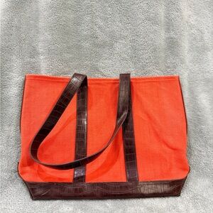 Coldwater Creek Red Boat Tote